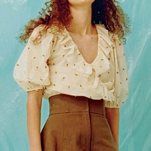 Snidel Tulle Floral Blouse - Free Size